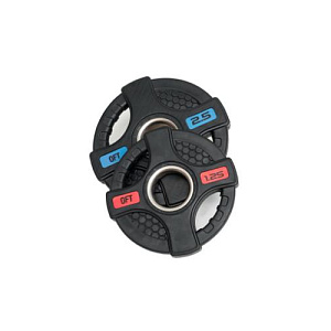Купить Original FitTools Диск олимпийский обрезиненный черный с двумя хватами 1,25 кг в Москве