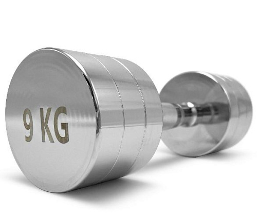 Купить Гантель круглая хромированная Unix Fit PRO 9 кг / шт. в Москве