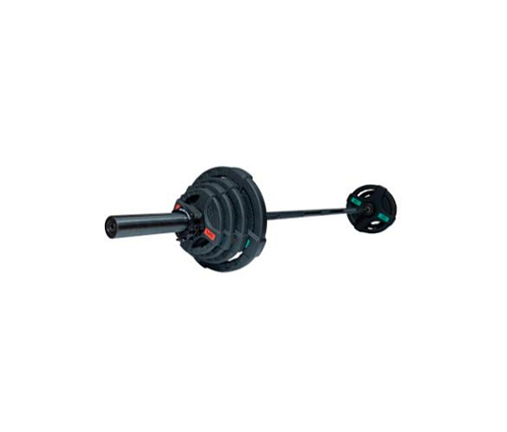 Original FitTools Штанга олимпийская 58 кг (диски с двумя хватами, черный гриф)
